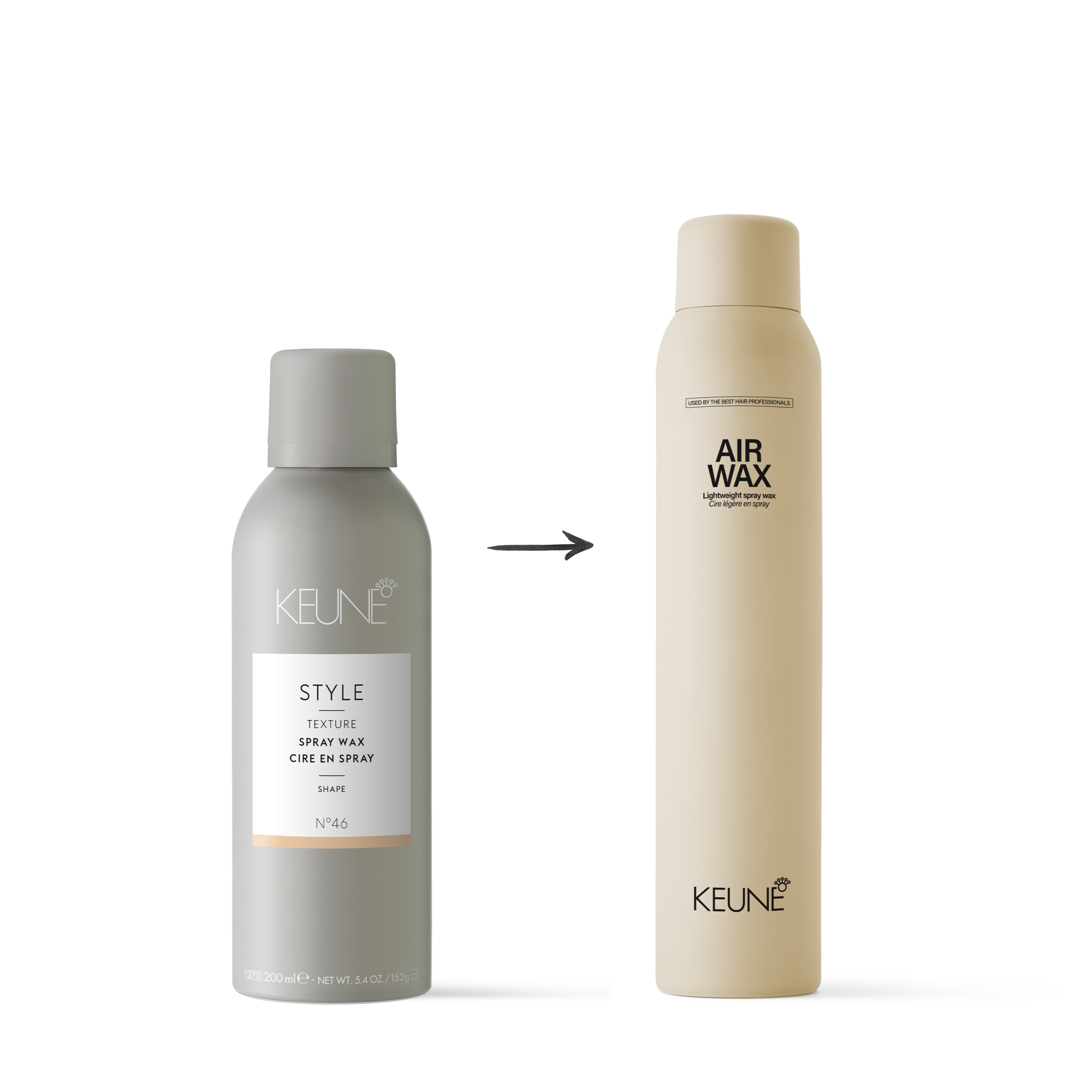 Enjoy effortless texture and definition with Keune Air Wax Lightweight Spray Wax, combining the benefits of hair wax and hair spray.