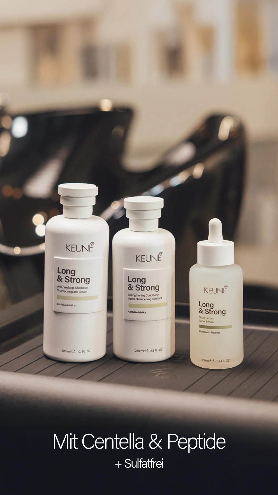 Coffret e produits de soins capillaires pour des cheveux forts